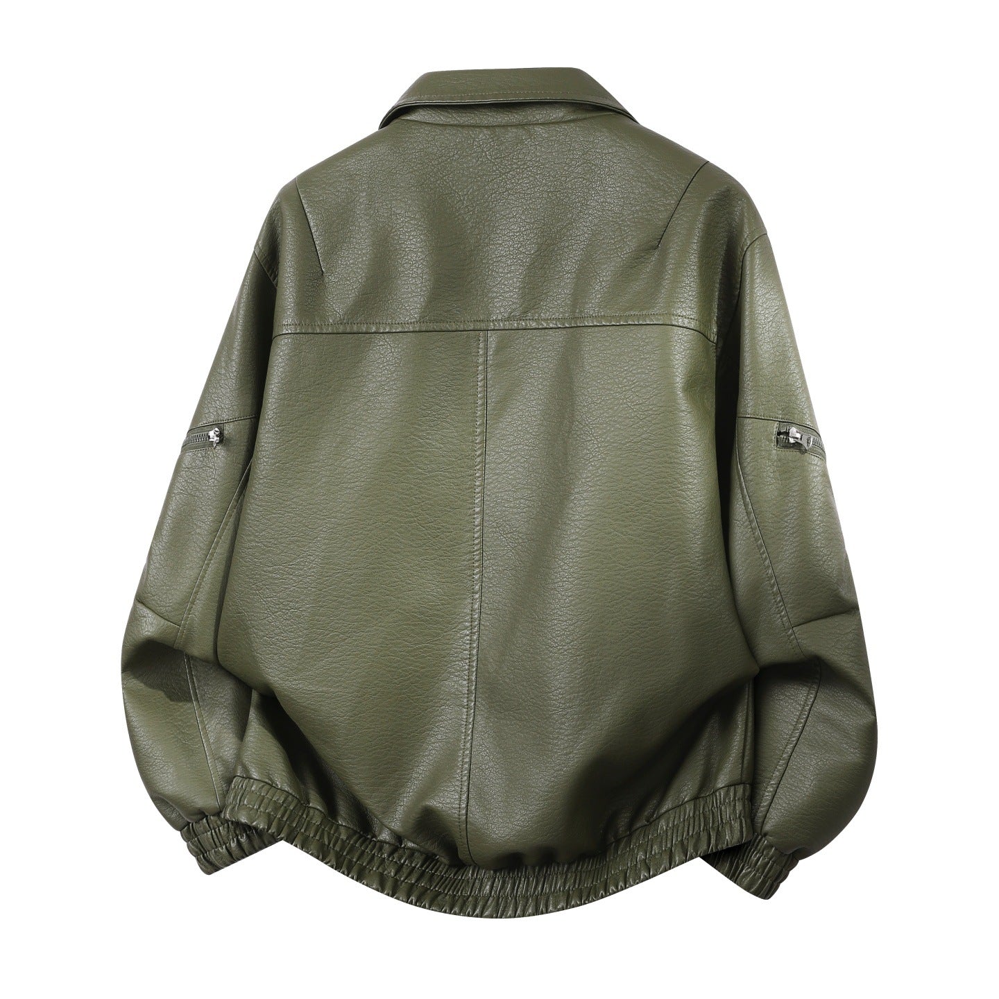 Men’s oversized blouson jacket with an elastic hem and concealed zipper Petrol