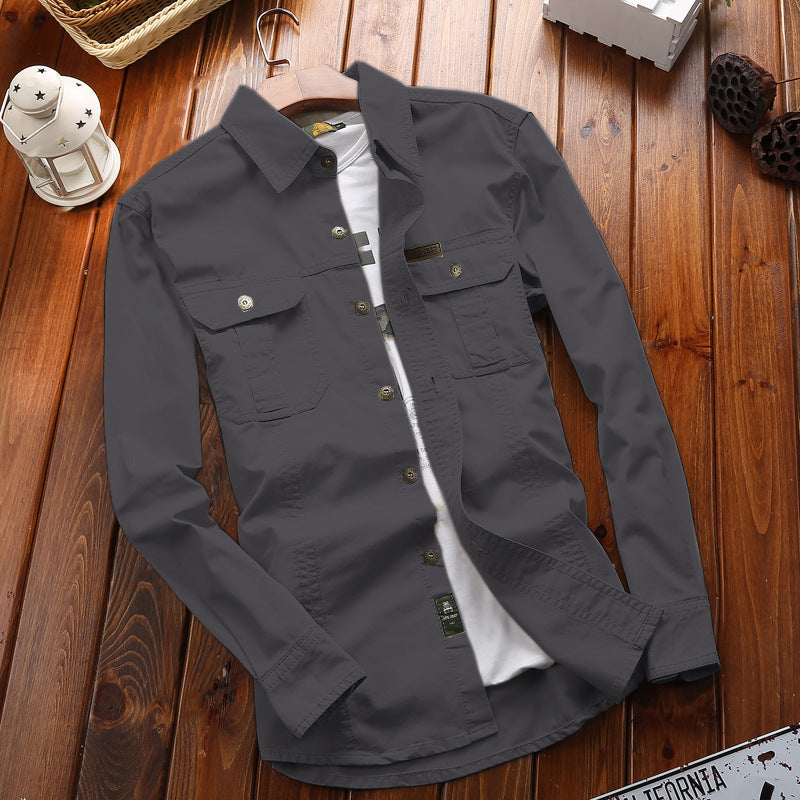 Herren-Canvas-Overshirt | Brusttaschen und verstärkte Nähte