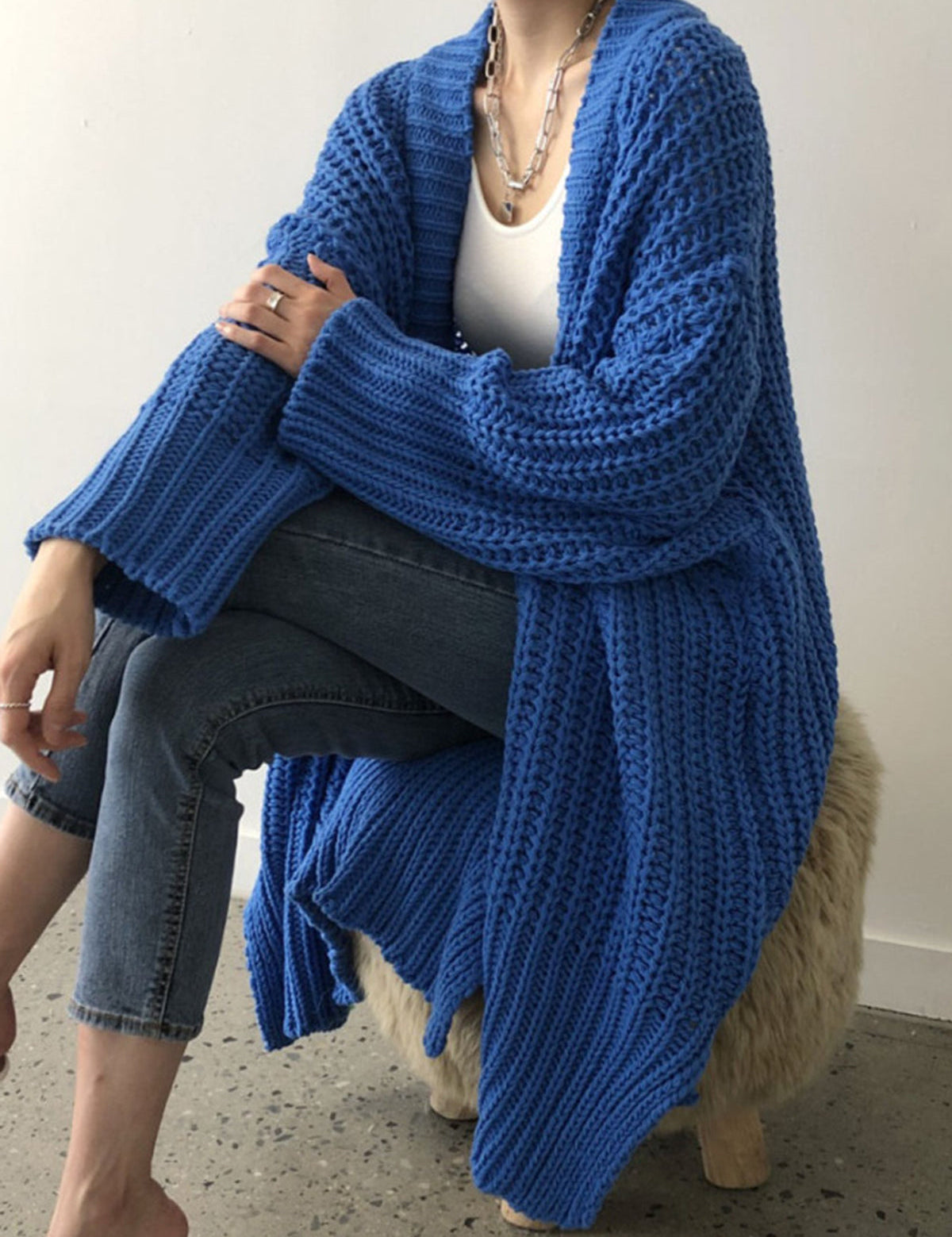 Oversized Strickjacke