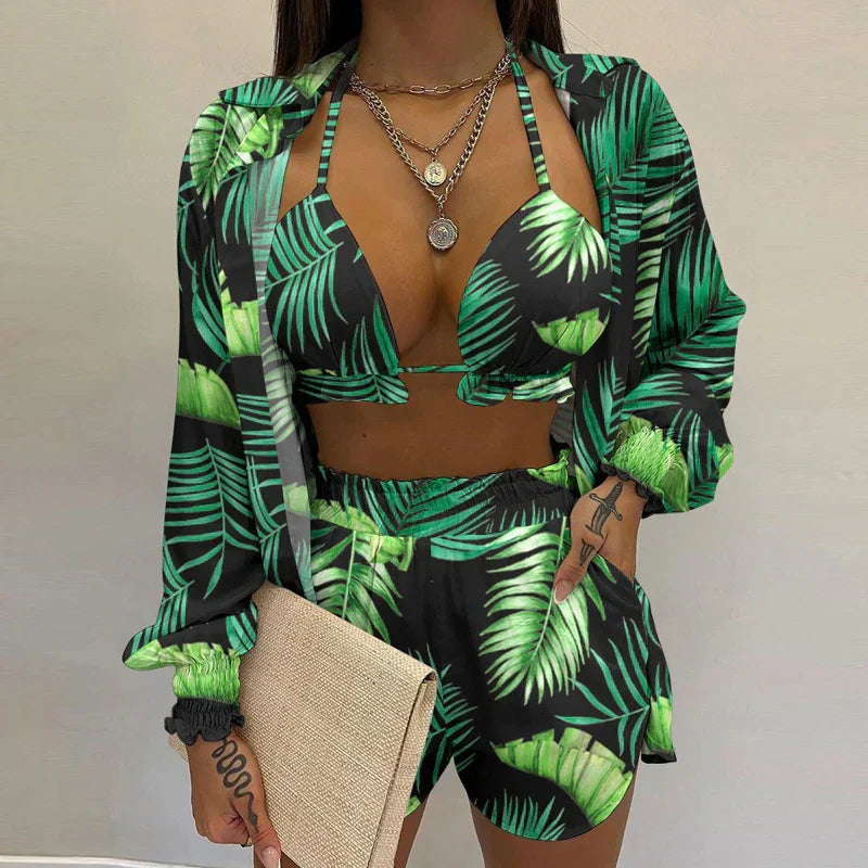 Maria-Nicoleta | 3-teiliges Bikinishorts-Set