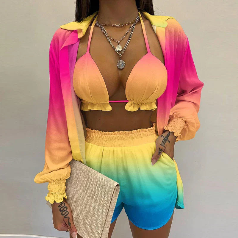 Maria-Nicoleta | 3-teiliges Bikinishorts-Set
