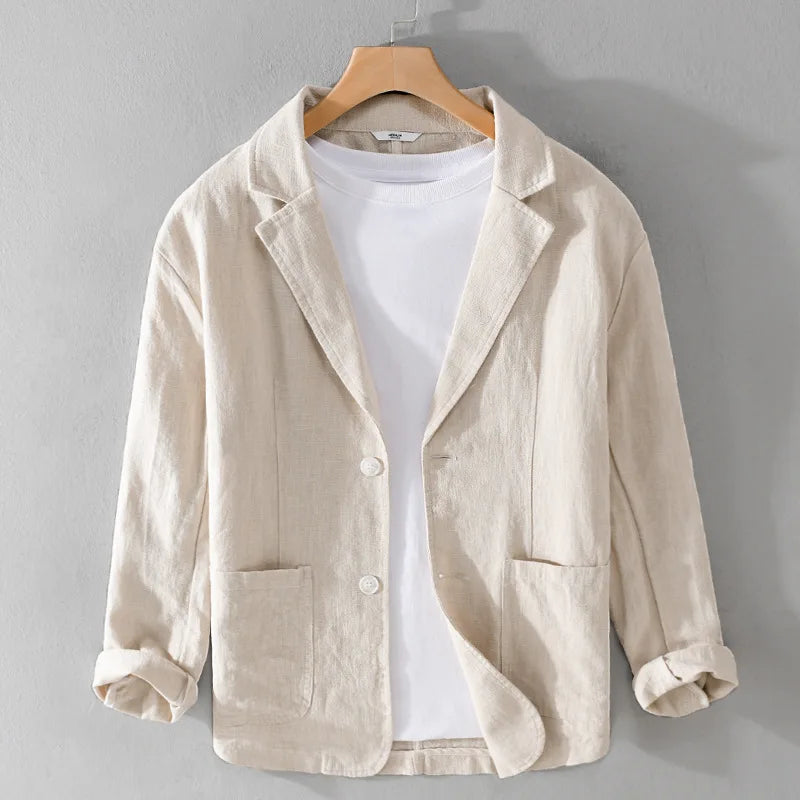 Terraner | Button-Down Blazer with Pockets Beige