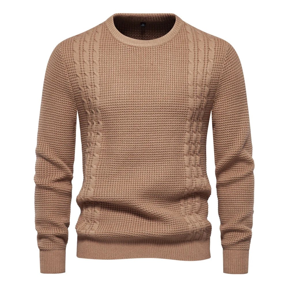 Tiberiu – Warmer Freizeitpullover für Herren – Braun – Bild 1