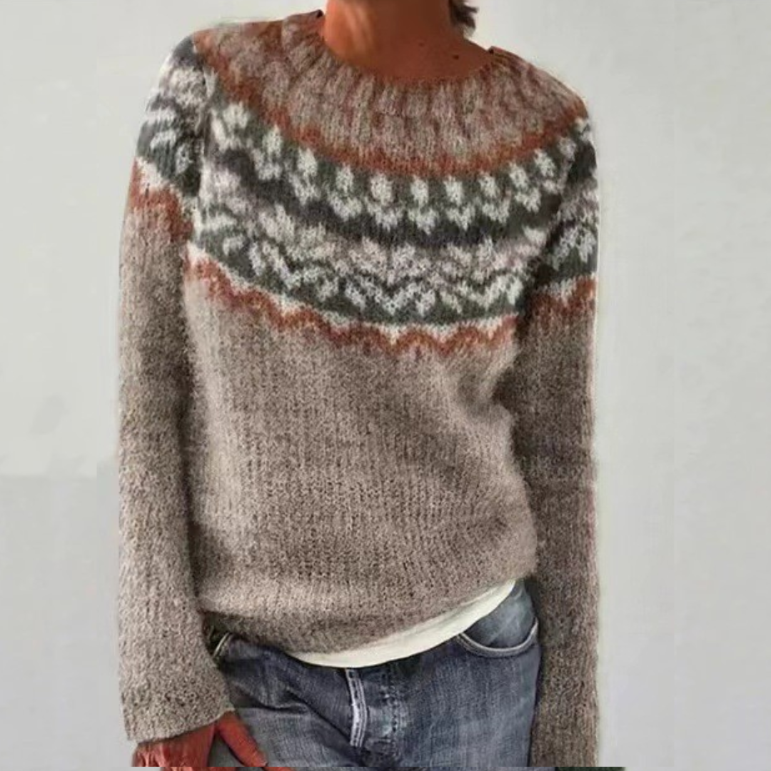 Olivia – Pullover mit nordisch inspiriertem Muster, Ansicht 1