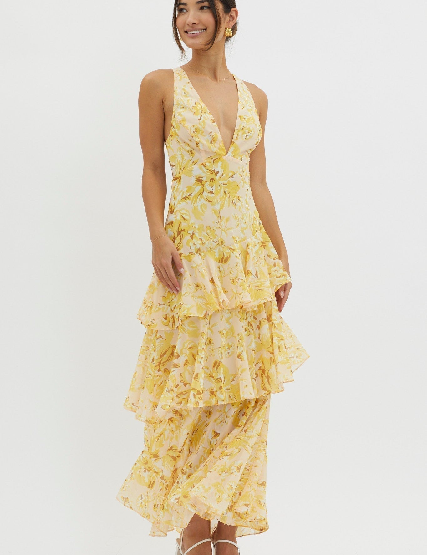 Cătălina | Midi-Kleid mit Rüschen