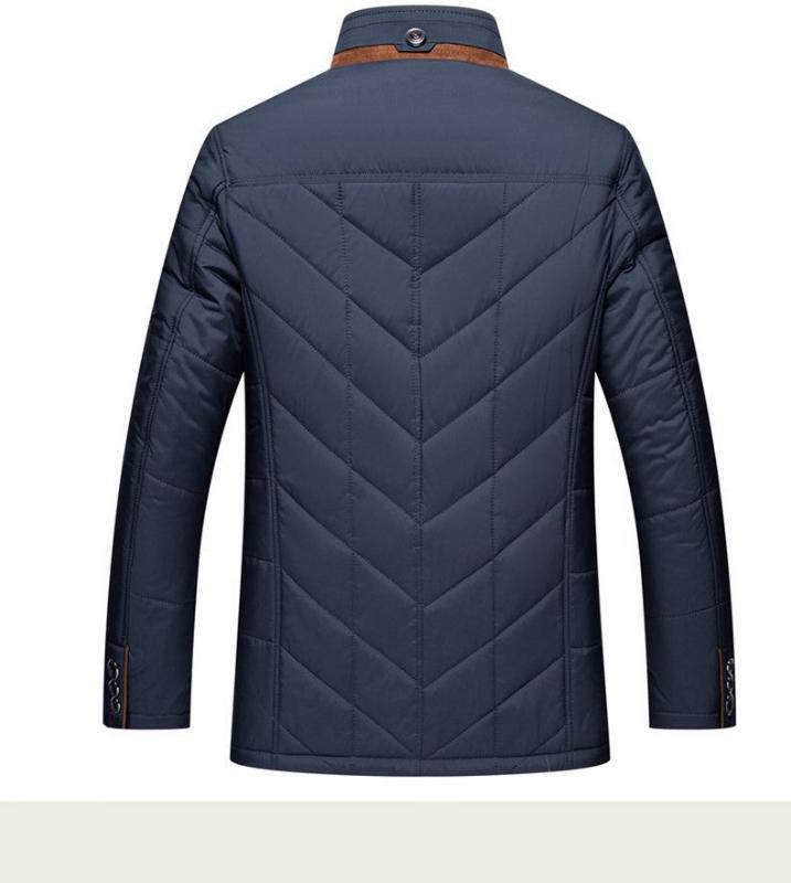 Michele - Men's Winter Jacket with Stand-Up Collar Schwarz
