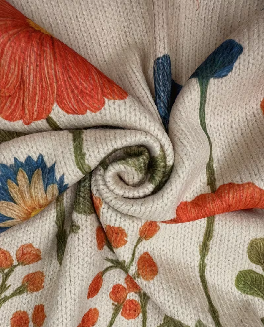 Wrenna | Damen floral-patterned Cardigan mit Reißverschluss und Taschen – Bild 3