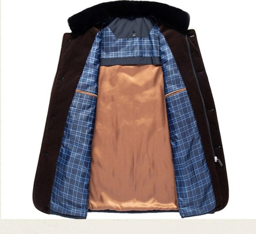 Michele - Men's Winter Jacket with Stand-Up Collar Rot