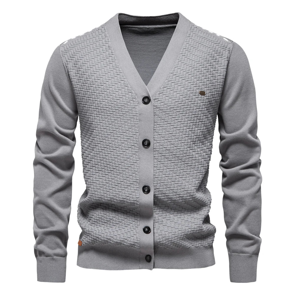Codrin – Warme Strickjacke für Herren – Grau – Bild 1