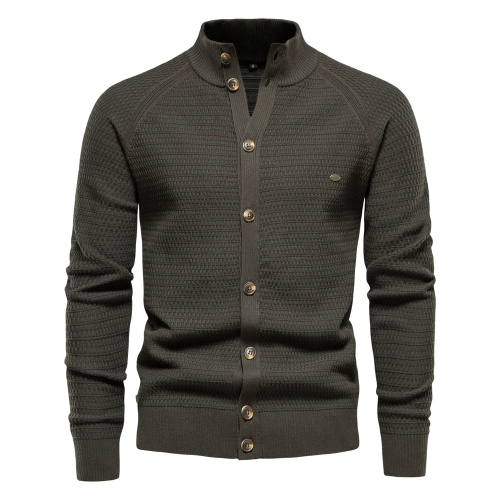 Remus – Exklusive Strickjacke aus Baumwolle – Dunkelblau – Bild 1