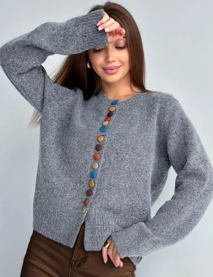 The Noelle | BUTTON-ACCENT Cardigan – Bild 3