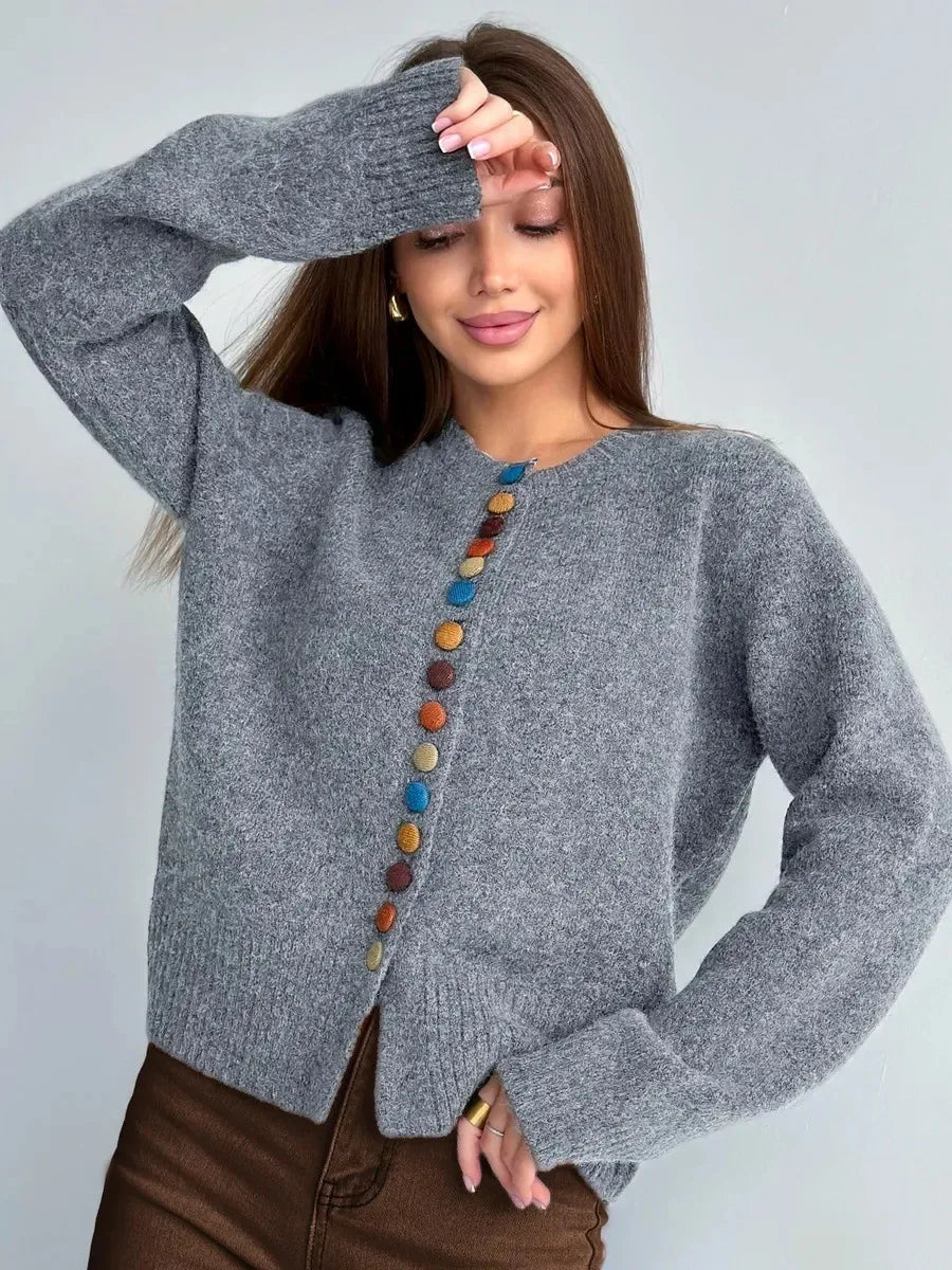 The Noelle | BUTTON-ACCENT Cardigan – Bild 3