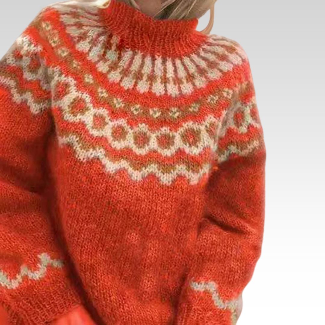 Amara – Pullover mit nordisch inspiriertem Muster, Ansicht 2