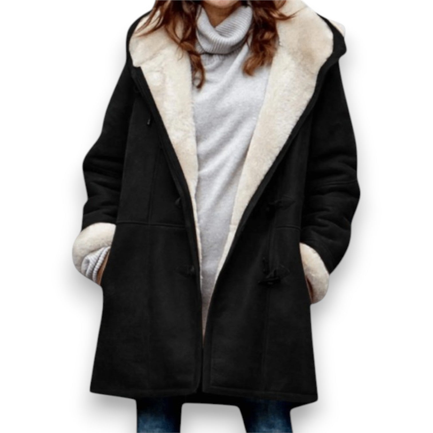 Ema – Vielseitige Kapuzenjacke – Schwarz – Bild 1