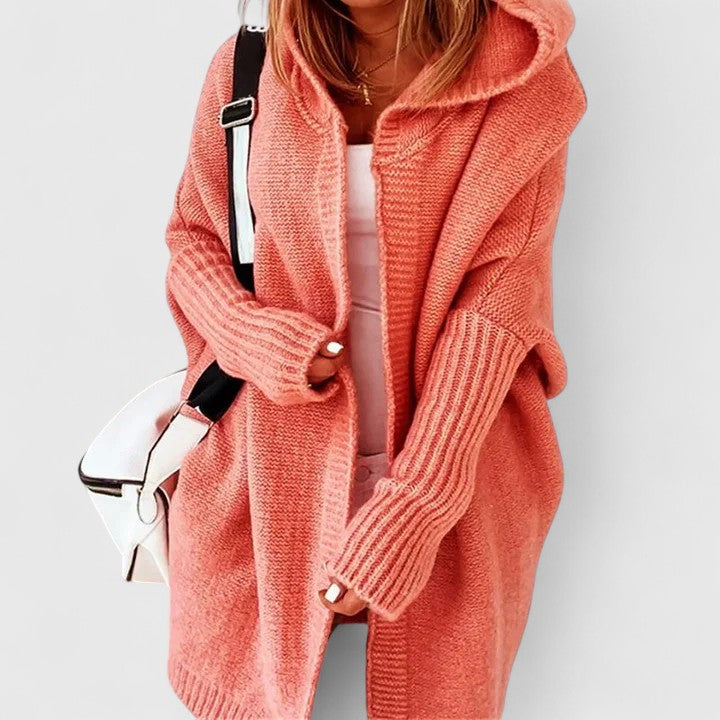 Daniela | Langer Cardigan mit Kapuze