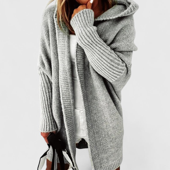 Daniela | Langer Cardigan mit Kapuze