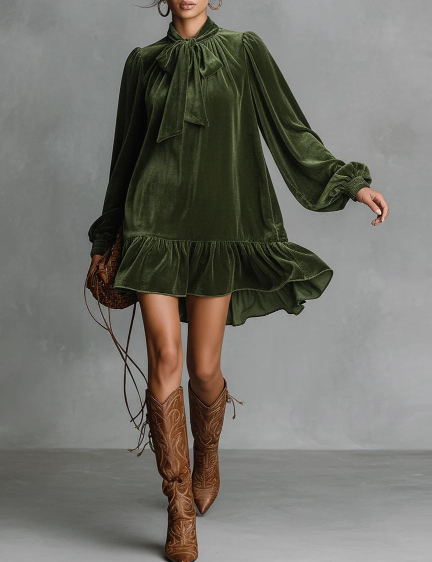 Petra | Samtkleid Mini Schnitt