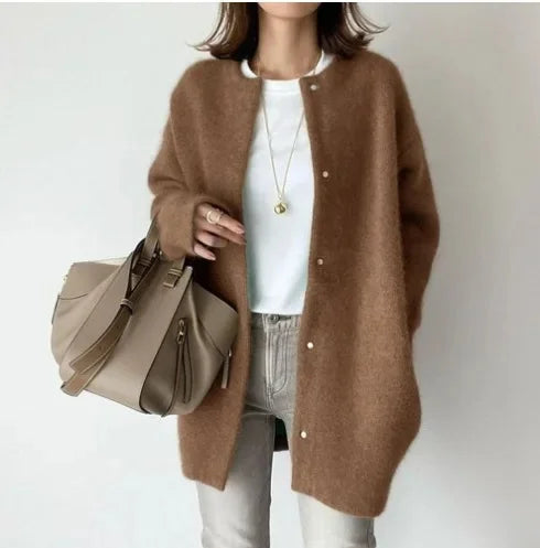 Strickjacke für Damen, locker geschnitten