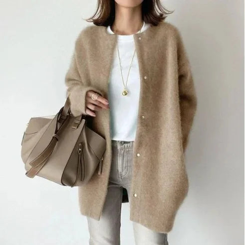 Strickjacke für Damen, locker geschnitten