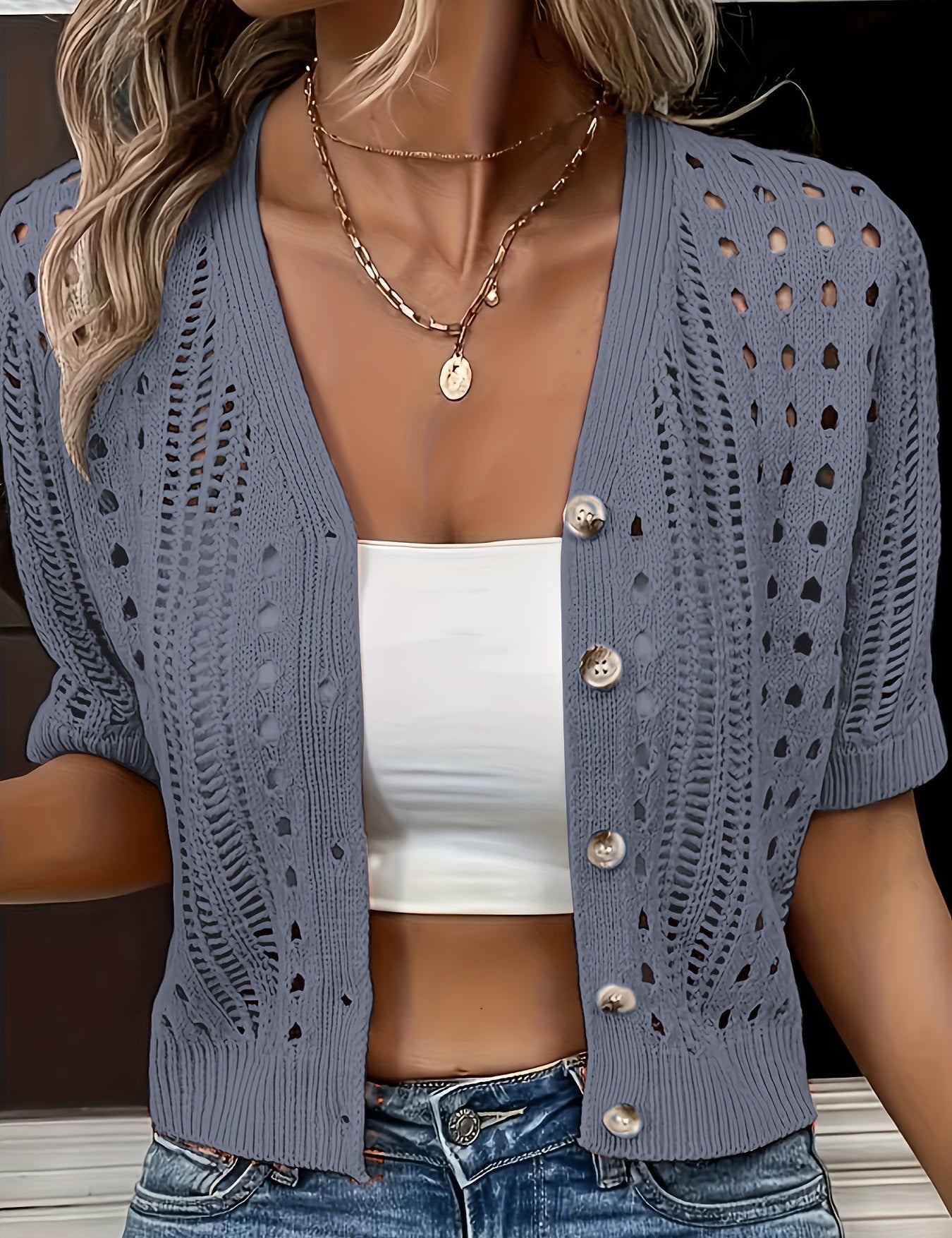 Kendall | Kurzärmeliger Cardigan – Bild 7