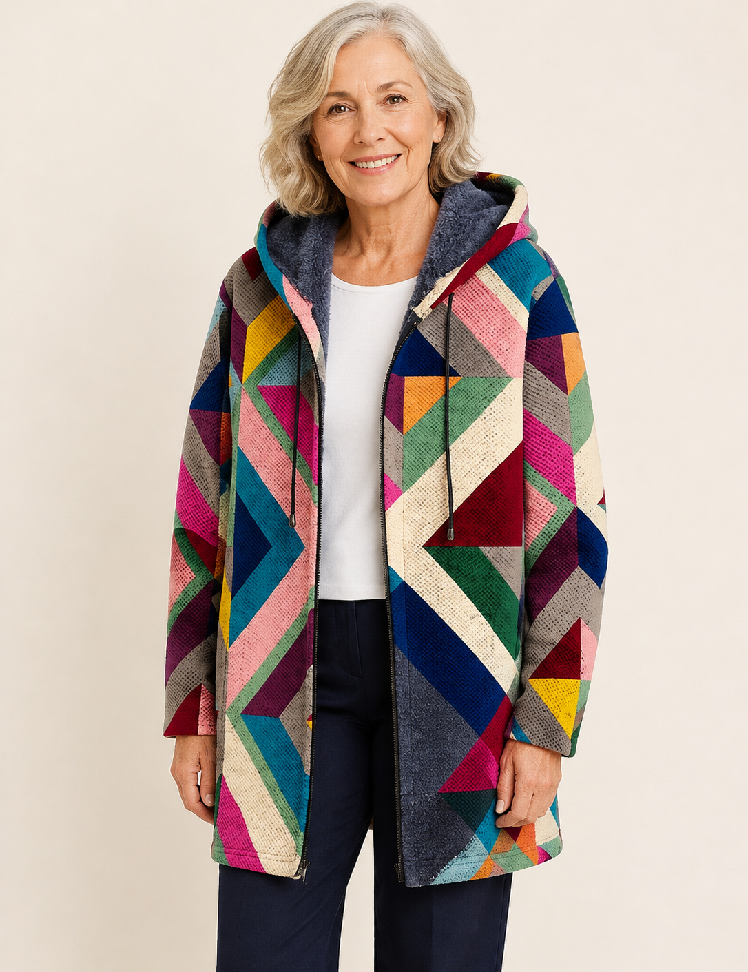 Aria | Luxurious Cardigan mit künstlerisch Inspiration – uniforme Produktaufnahme