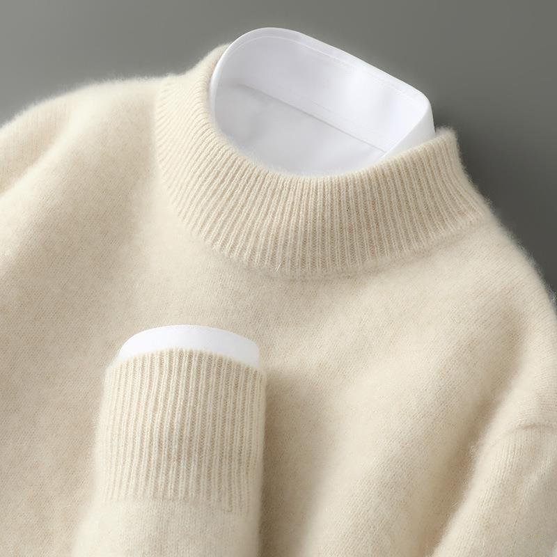 Arlington - pulover elegant cu guler înalt, culoare Crem