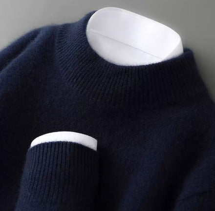 Arlington - pulover elegant cu guler înalt, culoare Albastru