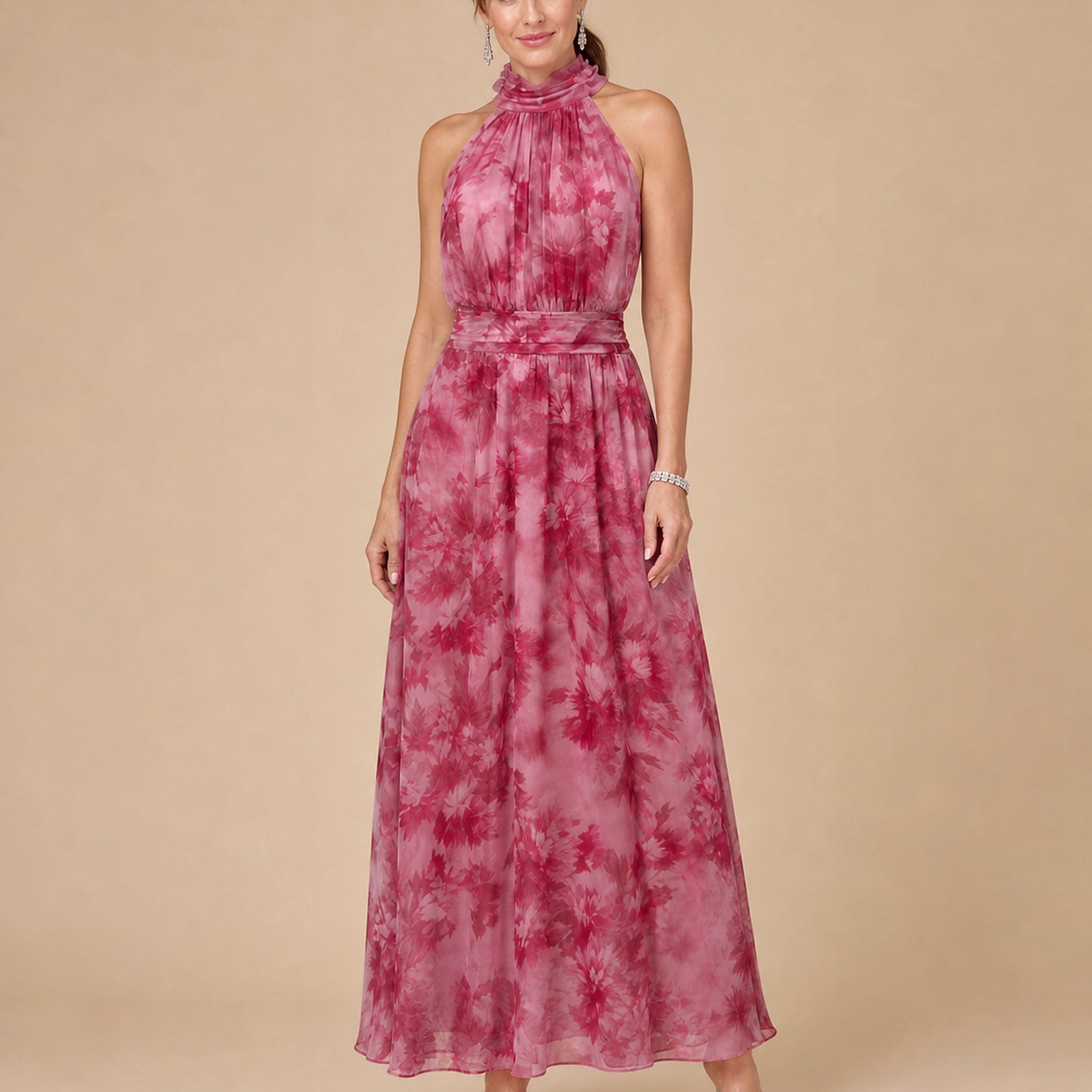 Avien rochie cu guler halter - vedere completa studio