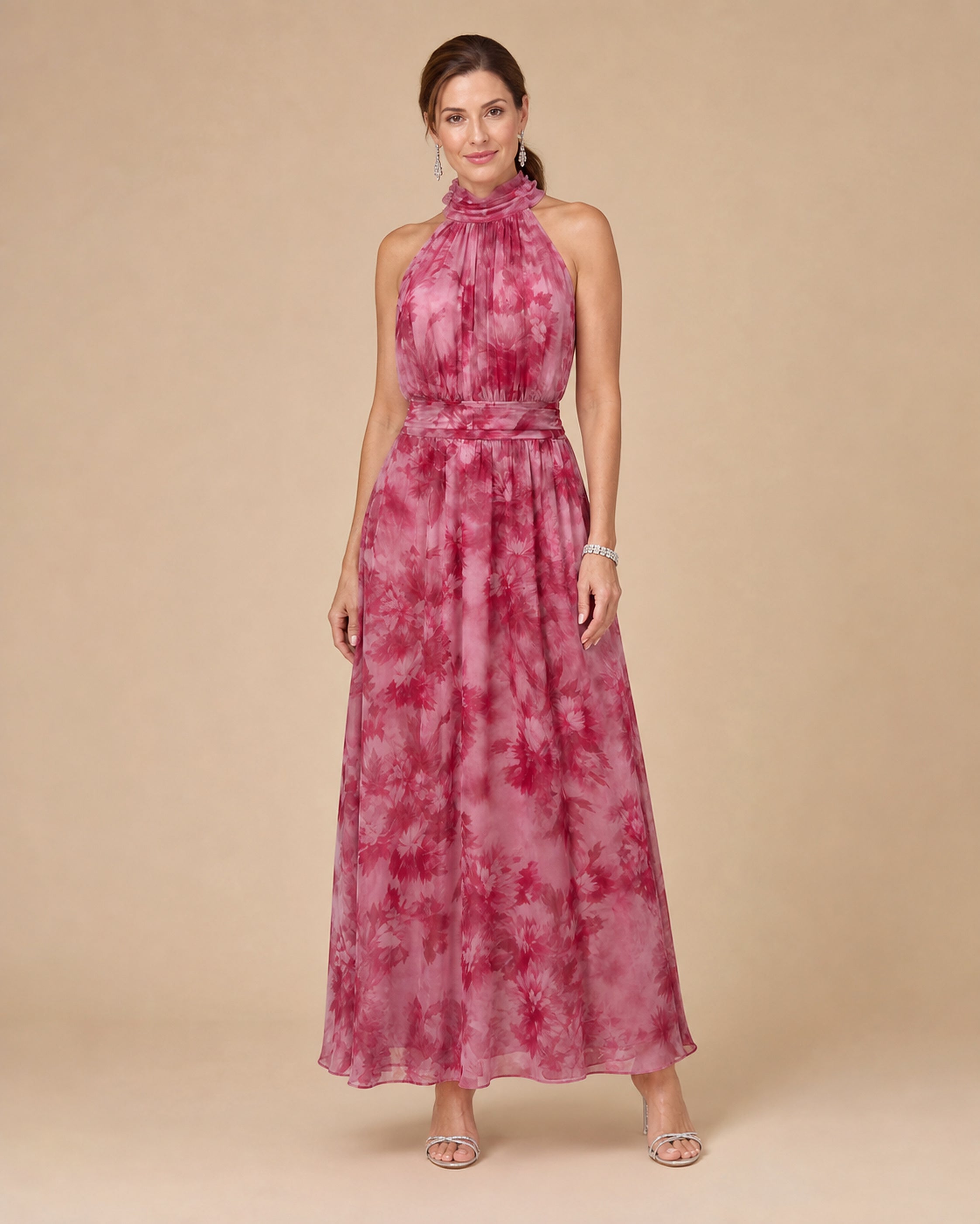 Avien rochie cu guler halter - vedere completa studio