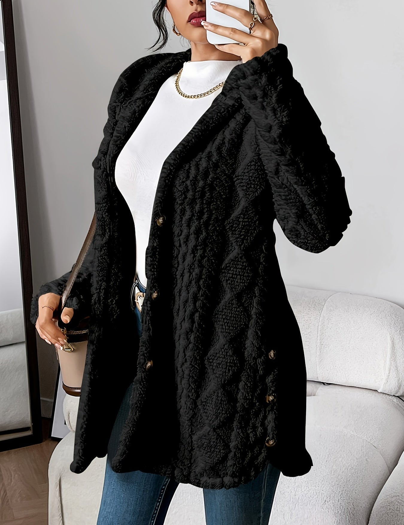 Chloe | Plush Kapuzenjacke Cardigan – Bild 8