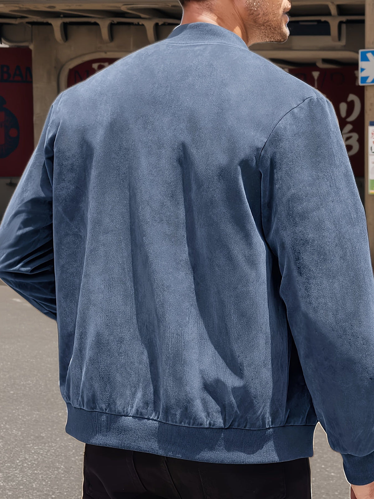 Mason - Stylish Zip-Up Jacket Hellblau