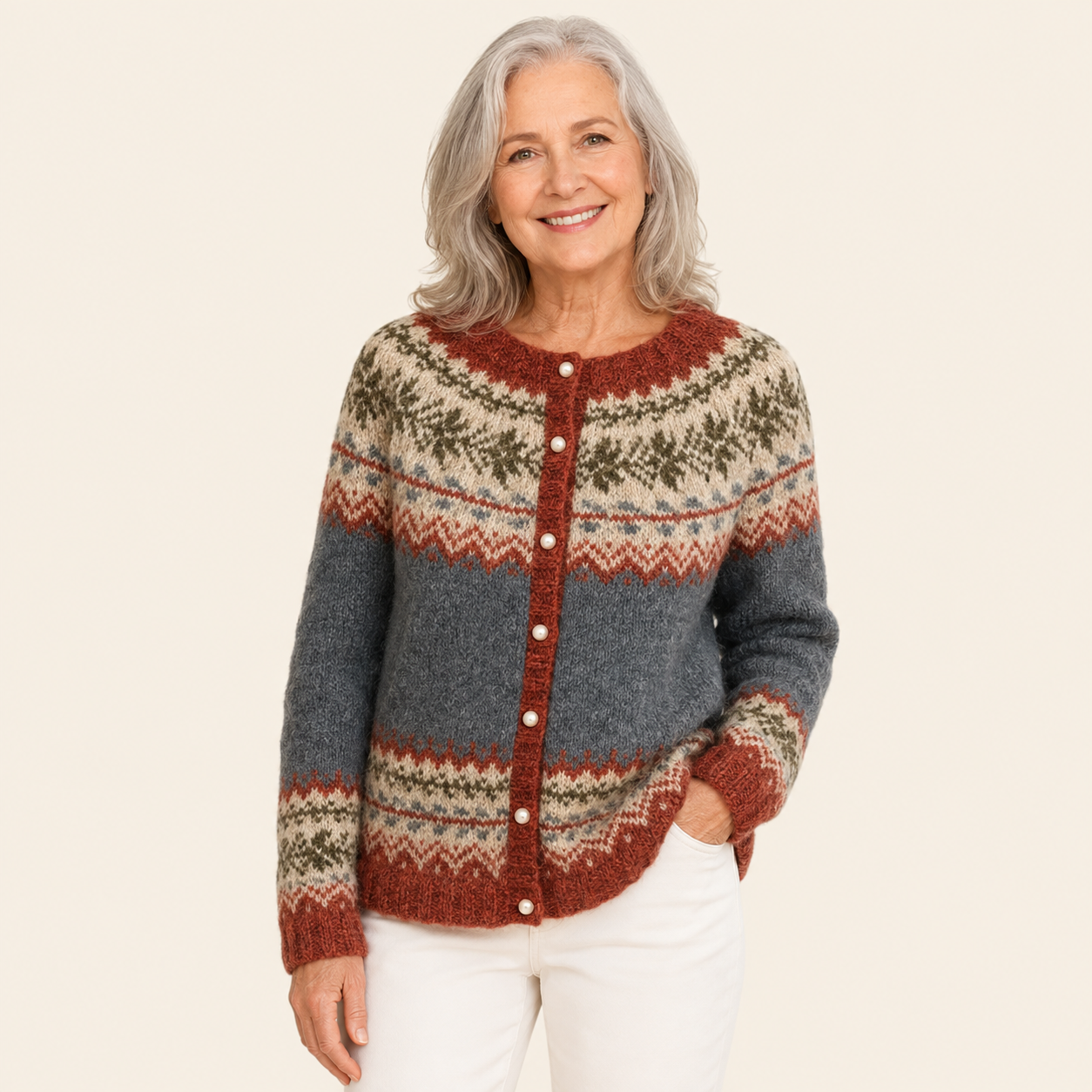 Bianca | Klassisch Damen Cardigan – uniforme Produktaufnahme