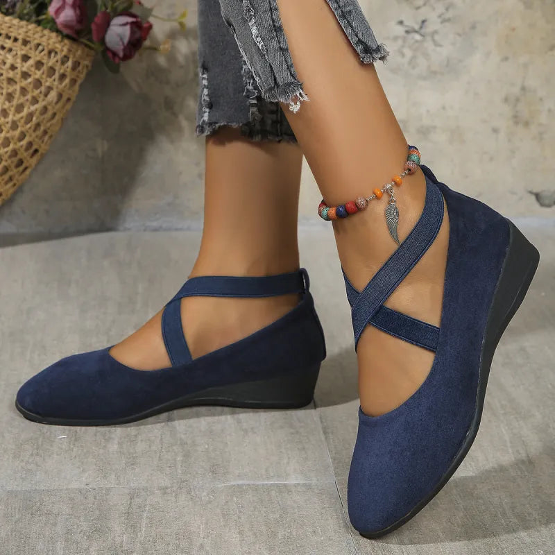 Teodora-Maria | Elegante Ballerinas mit Keilabsatz