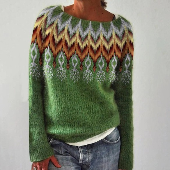 Sophia – Pullover mit Retro-Muster, Ansicht 1