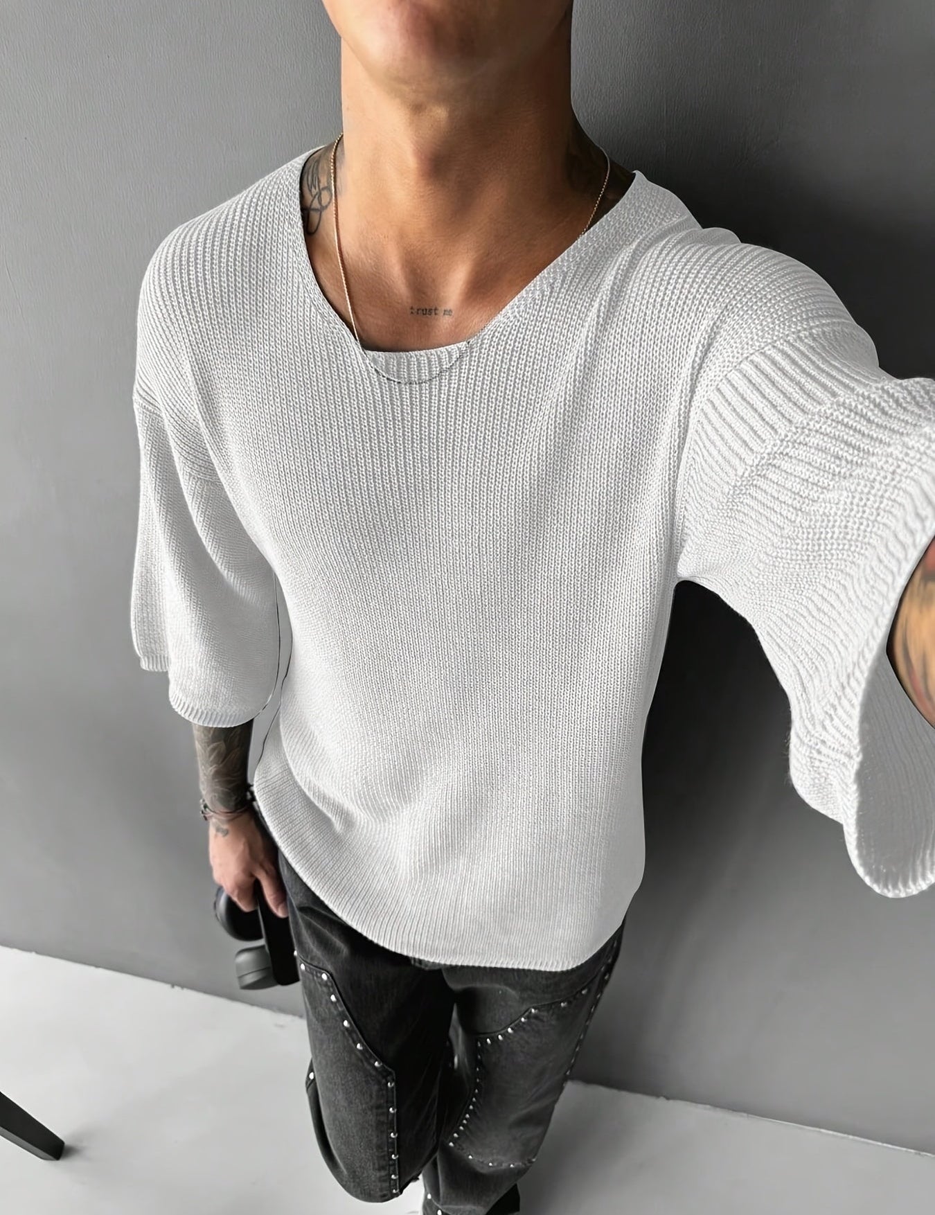 Caden – Kurzärmliger Strickpullover – Bild 2