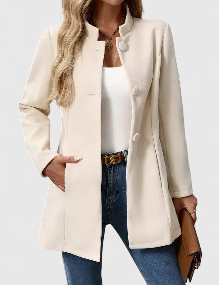 Carmelyssa – Elegante Kragenlose Jacke – Bild 2