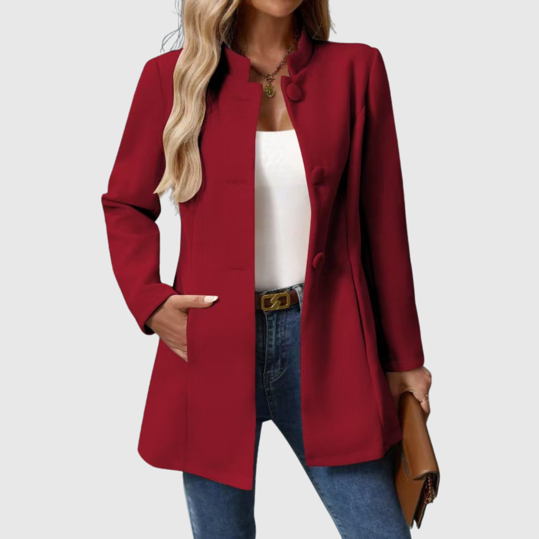 Carmelyssa | Jachetă elegantă fără guler - imagine 10