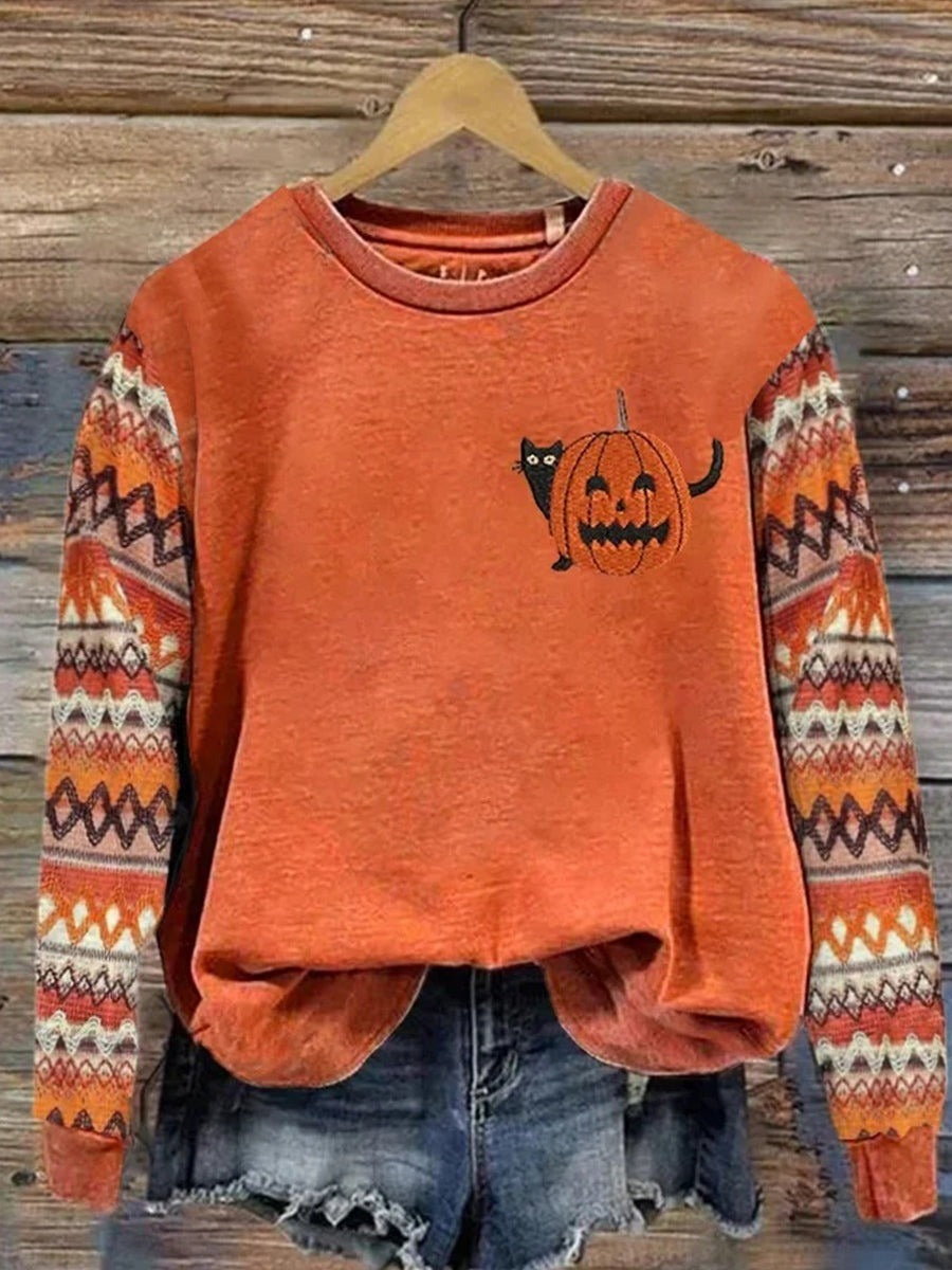 Ariadne | Sweatshirt mit Kürbismotiv – Produktansicht 1