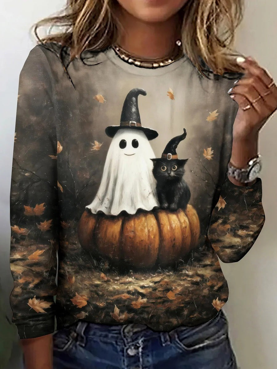 Autumn | Langarmshirt mit Geistermotiv – Produktansicht 1