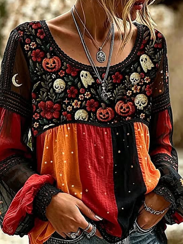 Lucia | Bluse mit Blumenmotiv – Produktansicht 3