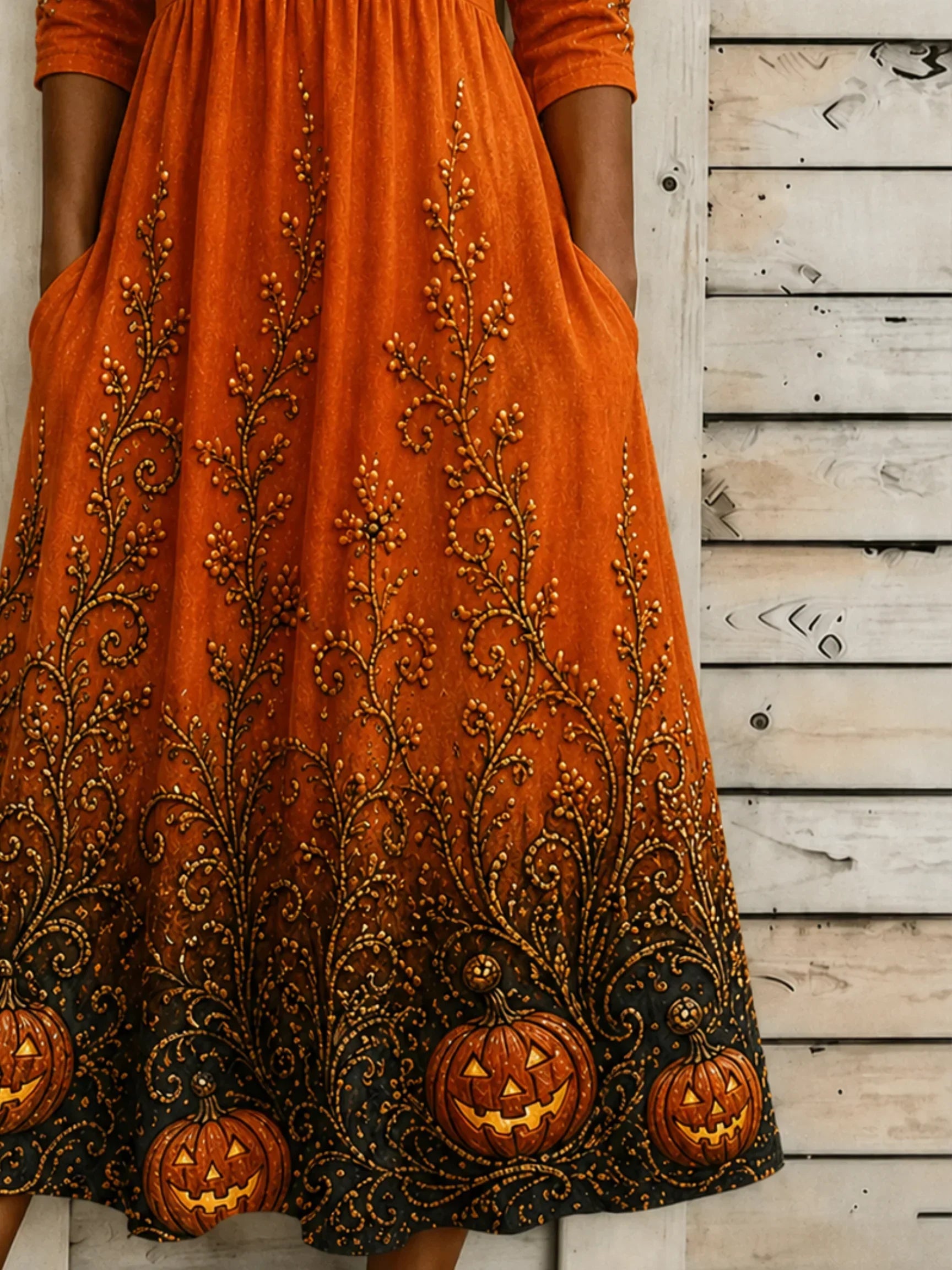 Gemma | Kleid mit Halloween-Motiv – Produktansicht 2