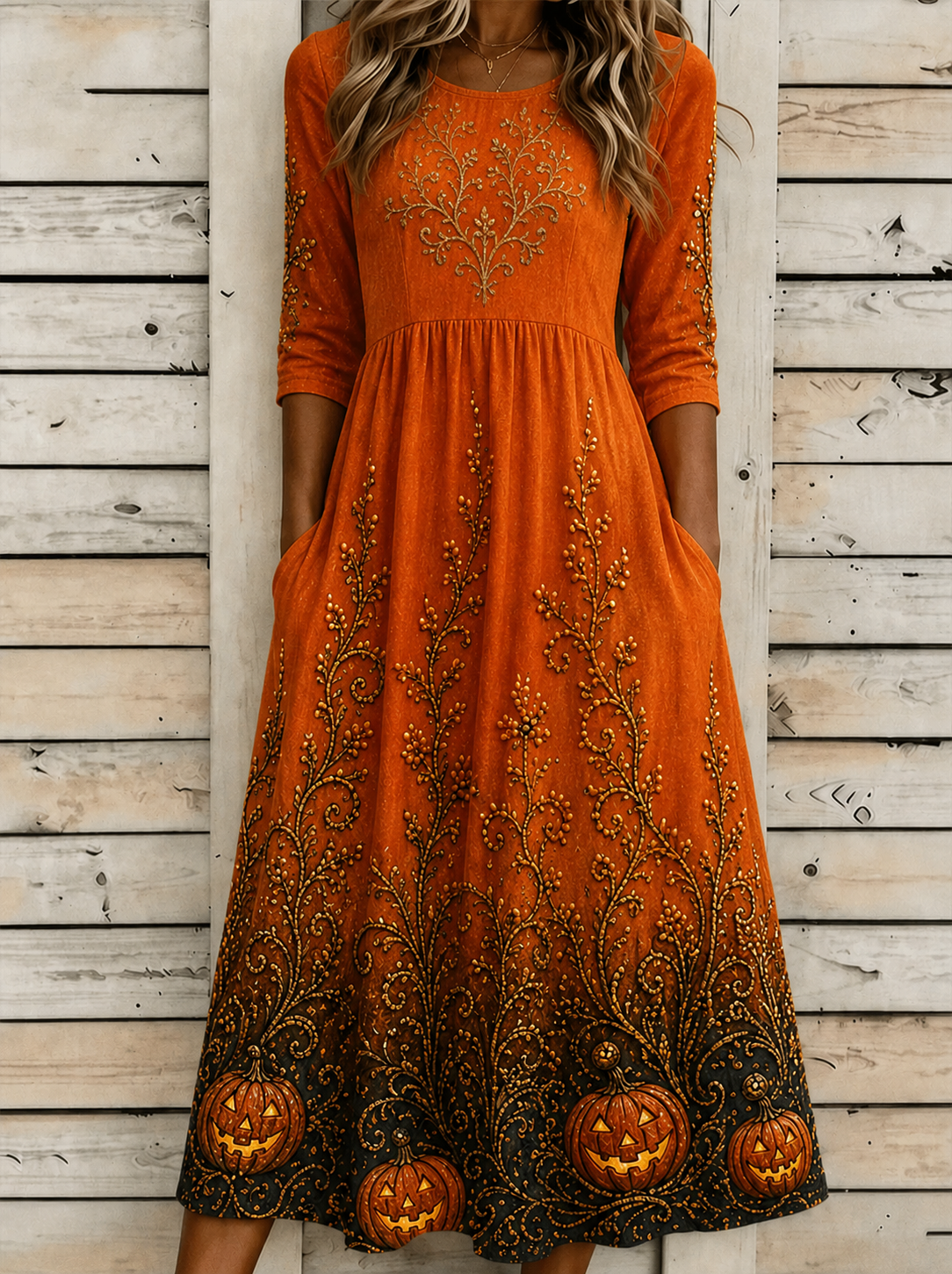 Gemma | Kleid mit Halloween-Motiv – Produktansicht 1