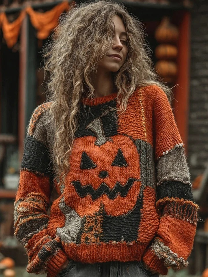 Chiara | Pullover mit Kürbismotiv – Produktansicht 1