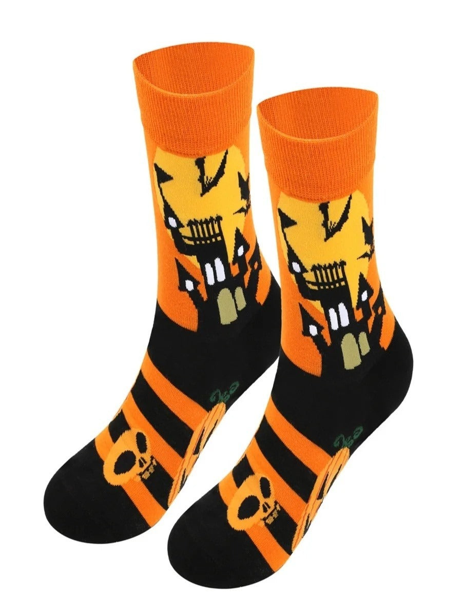 Charlotte | Socken mit Halloween-Motiv – Produktansicht 1