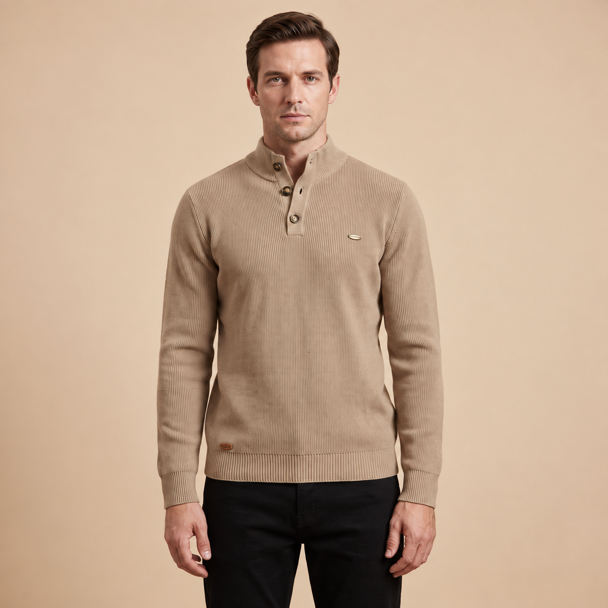 Cezar Herrenpullover – Khaki – Hauptbild
