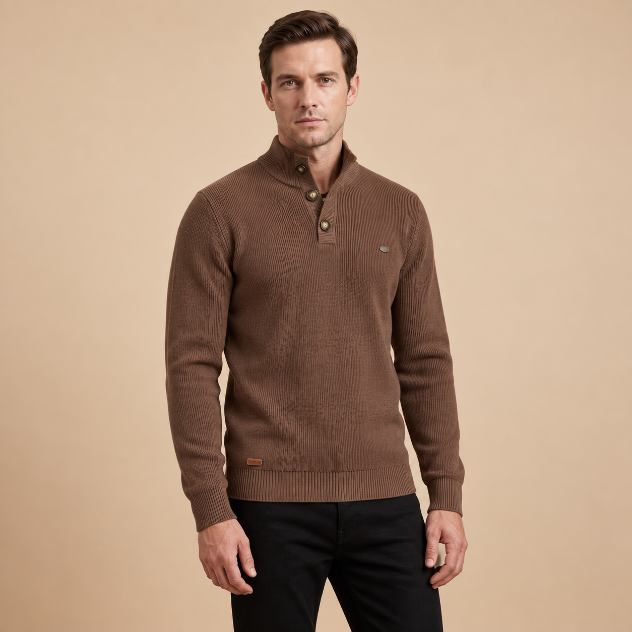Cezar Herrenpullover – Braun