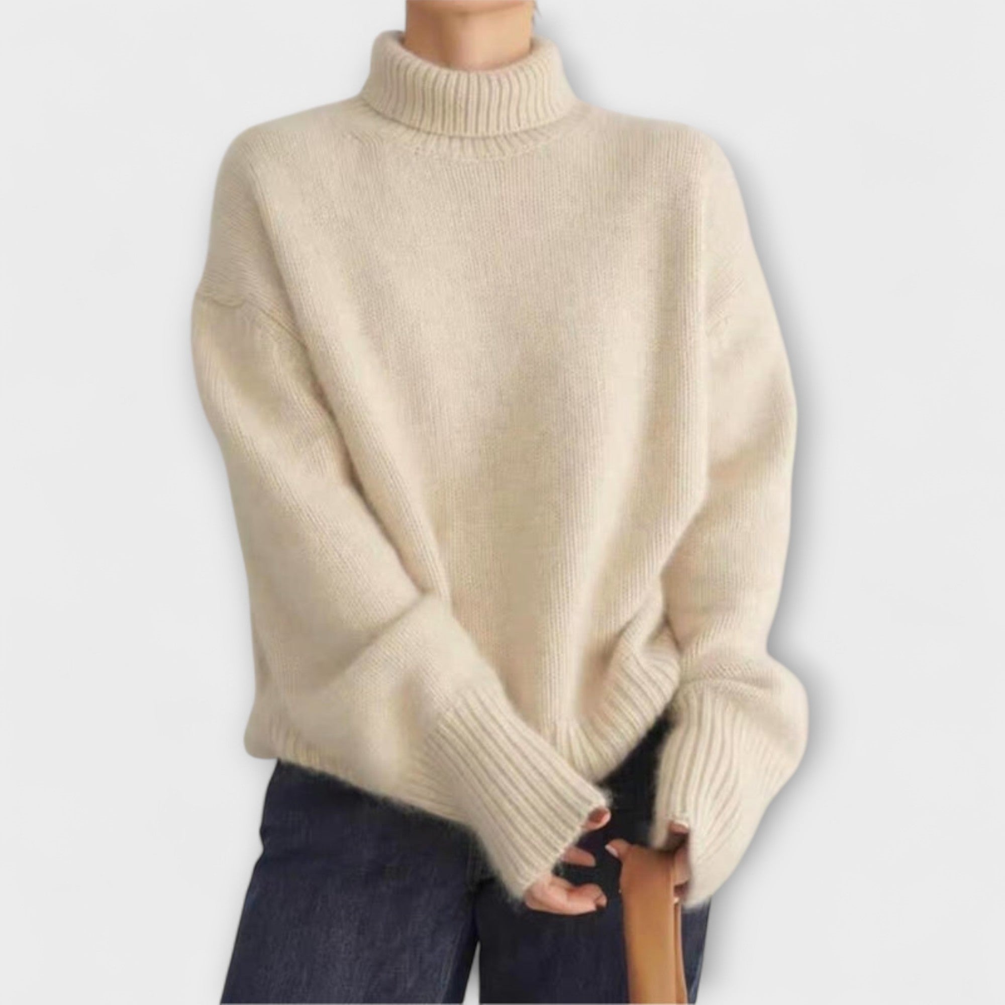 Mera Rollkragenpullover in Beige, weitere Ansicht