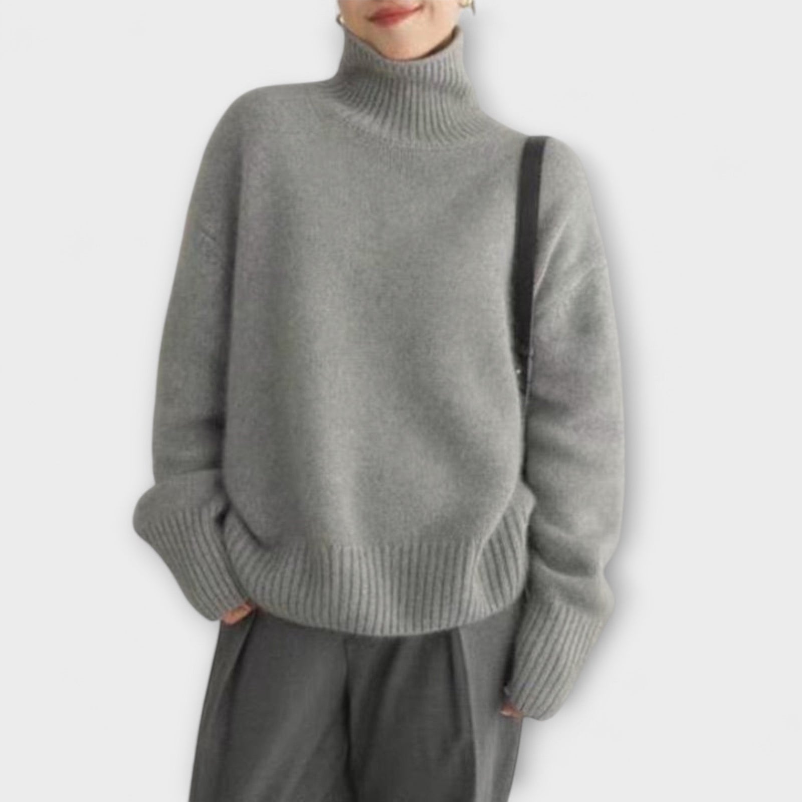 Mera Rollkragenpullover in Grau