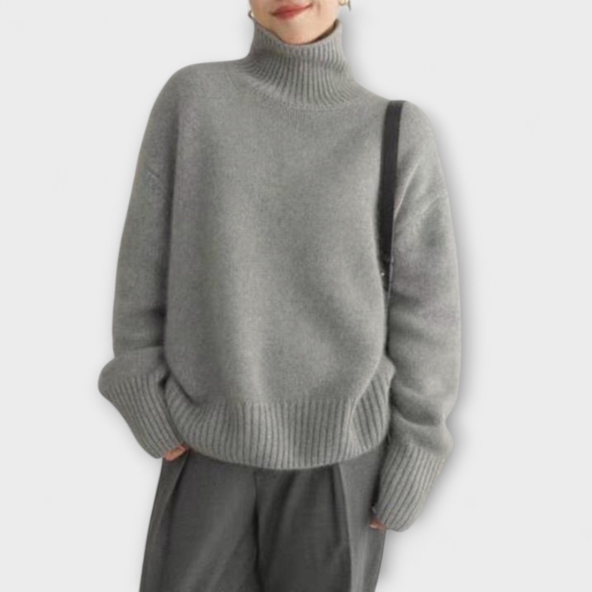 Mera Rollkragenpullover in Grau