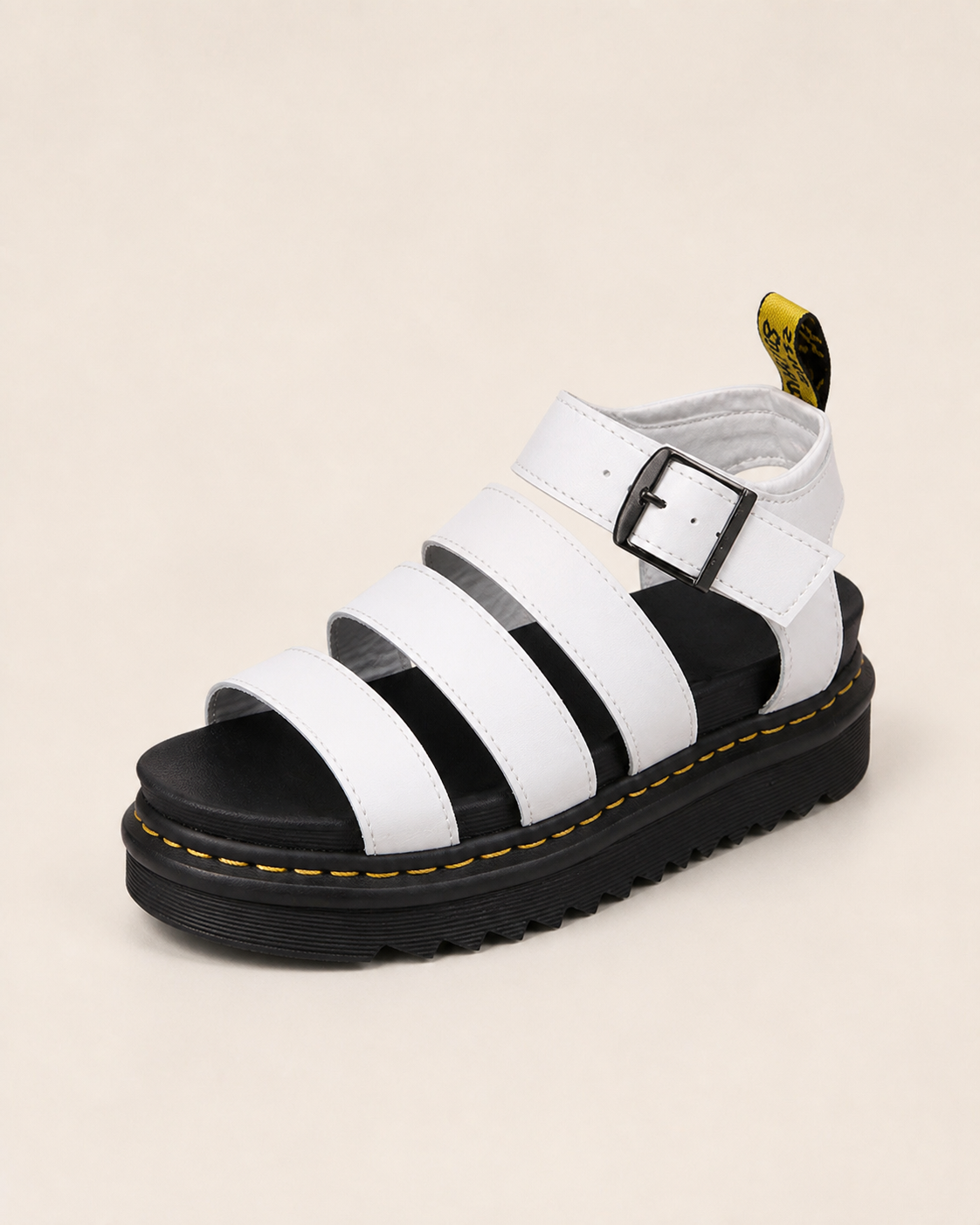 Cristina sandale chunky Alb - vedere de sus